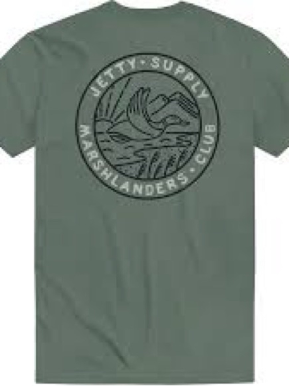 Jetty Supply Marshlanders Club Graphic T-Shirt- Olive Green